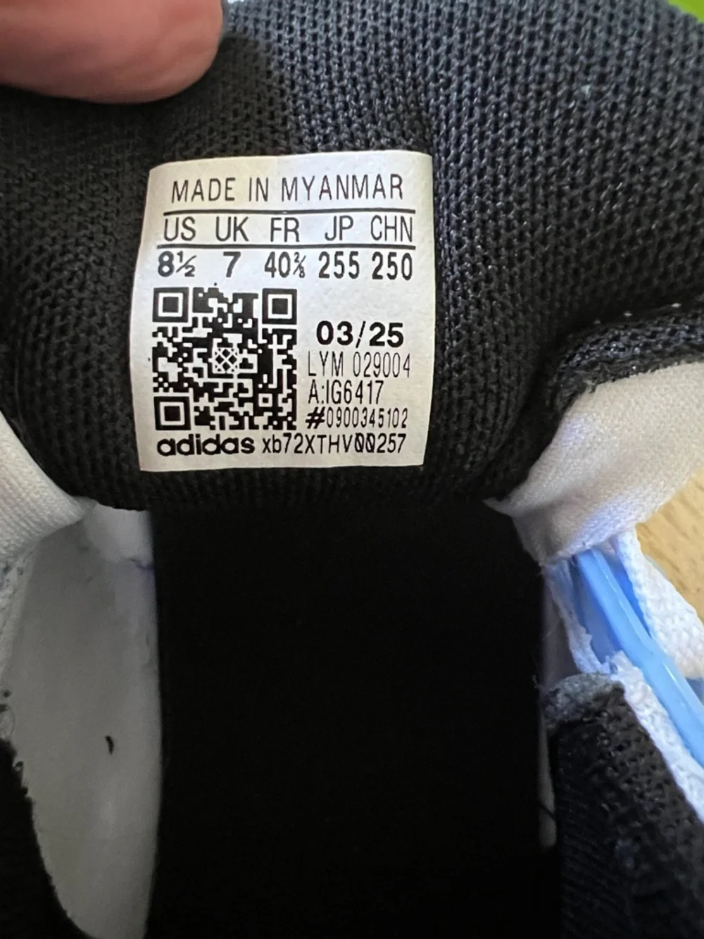 adidas White Running Sneakers with Light Blue Accents - Picture 3 of 4